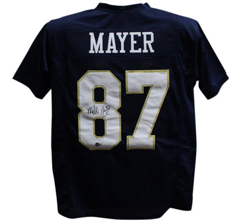 Michael Mayer Autographed/Signed College Style Blue Jersey BAS 36978