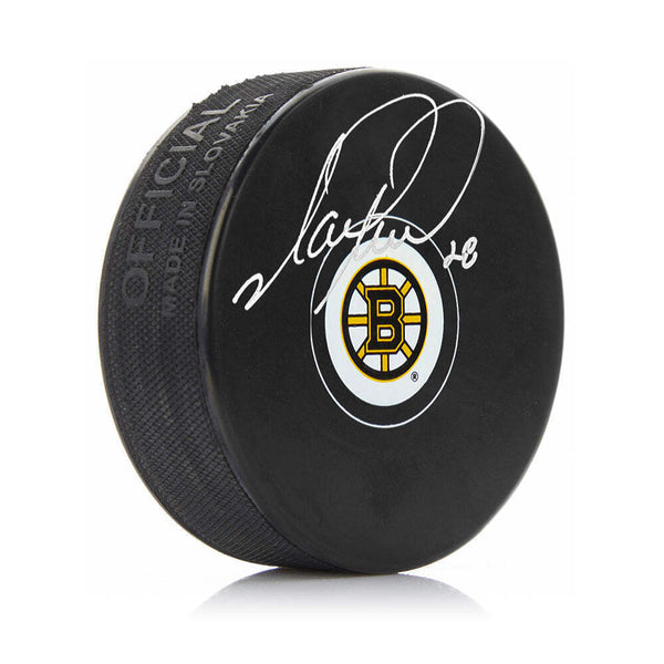 Mark Recchi Boston Bruins Autographed Signed Hockey Logo Puck JSA PSA