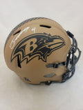 ZAY FLOWERS SIGNED BALTIMORE RAVENS F/S STS 2 SPEED REP HELMET BECKETT QR