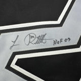 Framed Autographed/Signed Luc Robitaille HOF 09 35x39 LA Black Jersey JSA COA