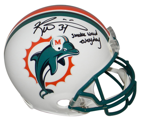 RICKY WILLIAMS SIGNED MIAMI DOLPHINS F/S PROLINE HELMET W/ SMOKE WEED EVERYDAY