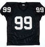 Warren Sapp Autographed Black Pro Style Jersey HOF- JSA Witness Auth *Horz HOF