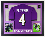 Zay Flowers Signed Baltimore Ravens 35x43 Framed Jersey (JSA COA) Wide Receiver