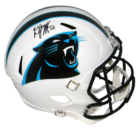 DJ MOORE SIGNED CAROLINA PANTHERS FLAT WHITE FULL SIZE SPEED HELMET JSA