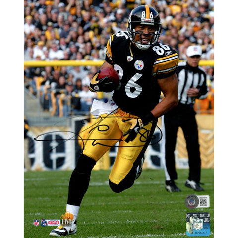 Hines Ward Autographed/Signed Pittsburgh Steelers 8x10 Photo Beckett 47698