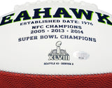 UCHENNA NWOSU AUTOGRAPHED SEATTLE SEAHAWKS WHITE LOGO FOOTBALL MCS HOLO 211034