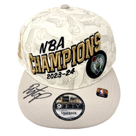 Payton Pritchard Boston Celtics Signed 2024 NBA Champions Locker Room Hat JSA