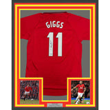 Framed Autographed/Signed Ryan Giggs 35x39 Manchester United Jersey Beckett COA