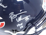 Singletary, Urlacher, Butkus Signed Bears F/S Speed Helmet w/ HOF -Beckett