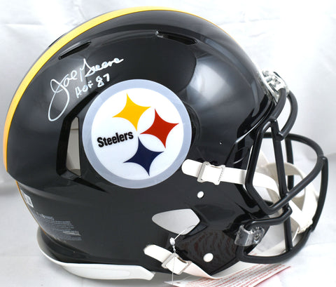 Joe Greene Signed Steelers F/S Speed Authentic Helmet w/ HOF-Beckett W Hologram