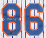 Ray Knight Signed New York Mets 1986 World Series MVP Pinstriped Jersey Steiner