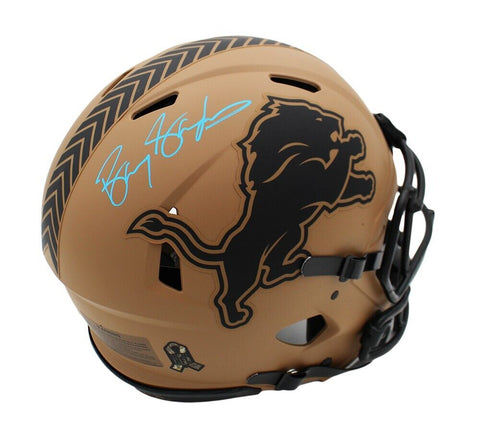 Barry Sanders Signed Detroit Lions Speed Auth Salute to Service 2 NFL Helmet