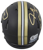 Purdue Aidan O'Connell Signed 2024 Black Speed Mini Helmet W/ Case BAS Witness