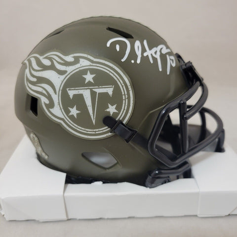 DEANDRE HOPKINS SIGNED TENNESSEE TITANS STS SPEED MINI HELMET BECKETT QR