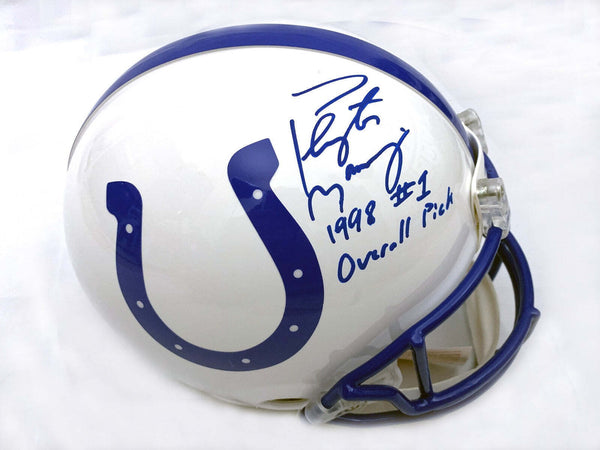 Peyton Manning Signed Colts Authentic Pro Line Helmet W/1998 #1 Pick Fanatics