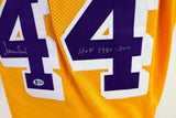Jerry West Los Angeles Lakers Autographed Jersey w/ Inscription Beckett COA