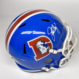 JOHN ELWAY SIGNED DENVER BRONCOS OLD D FULL SIZE REPLICA HELMET BECKETT