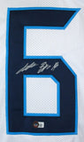 Treylon Burks Autographed White Pro Style Jersey-Beckett W Hologram *Silver