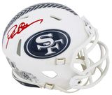 49ers Deion Sanders Signed Salute To Service III Speed Mini Helmet BAS Witnessed