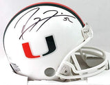 Ray Lewis Autographed Miami Hurricanes Riddell Mini Helmet - JSA Auth *Black