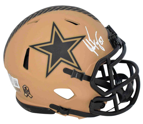 JAKE FERGUSON SIGNED DALLAS COWBOYS 2023 SALUTE TO SERVICE MINI HELMET BECKETT