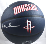 Hakeem Olajuwon Signed Houston Rockets NBA City Basketball - Beckett W Hologram