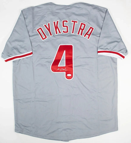 Lenny Dykstra Signed Philadelphia Phillies Jersey (JSA COA) 3xAll Star C.F.