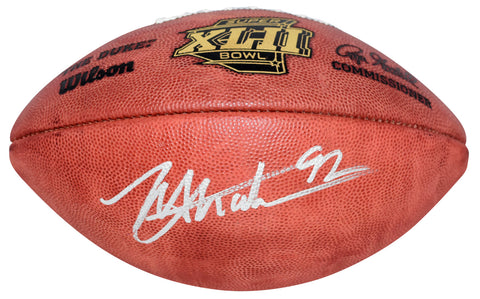 MICHAEL STRAHAN SIGNED NEW YORK GIANTS SUPER BOWL XLII 42 WILSON FOOTBALL JSA