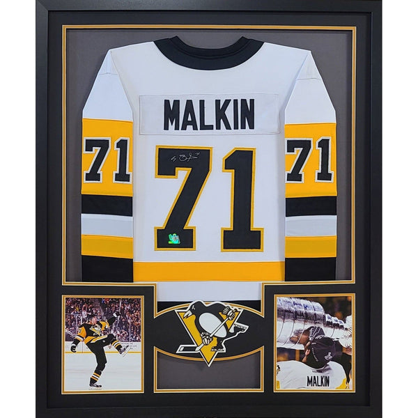 Evgeni Malkin Autographed Signed Framed Pittsburgh Penguins Jersey