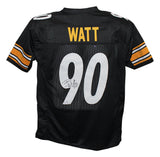 TJ Watt Autographed/Signed Pro Style XL Black Jersey Beckett 29589