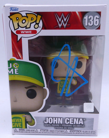 John Cena Autographed Signed #136 Vinyl Figurine Funko POP JSA #WA999952