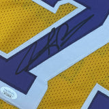 Autographed/Signed DENNIS RODMAN Los Angeles Yellow Basketball Jersey JSA COA #2