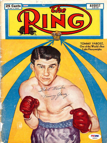 Tommy Yarosz Autographed Signed The Ring Magazine Cover PSA/DNA #S48660