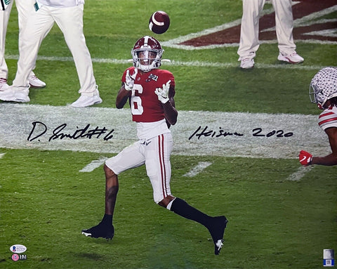 DEVONTA SMITH SIGNED ALABAMA CRIMSON TIDE 16x20 PHOTO BECKETT W/ HEISMAN 2020