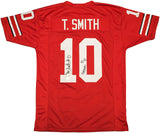 OHIO STATE TROY SMITH AUTOGRAPHED RED JERSEY "HEISMAN 06" BECKETT WITNESS 230175