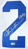 Eric Dickerson Autographed White Pro Style Jersey w/HOF-Beckett W Hologram