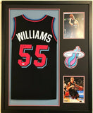 FRAMED MIAMI HEAT JASON WILLIAMS AUTOGRAPHED SIGNED MIAMI VICE JERSEY PSA COA