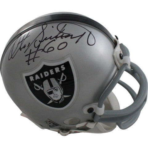 Otis Sistrunk Signed Oakland Raiders VSR4 Replica Mini Helmet Beckett 44225