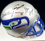 SEAHAWKS RING OF HONOR AUTOGRAPHED MINI HELMET 5 SIGS CORTEZ KENNEDY 124681