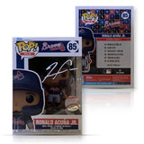 Ronald Acuna Jr Autographed Baseball Signed Funko Pop 85 Beckett COA + Protector