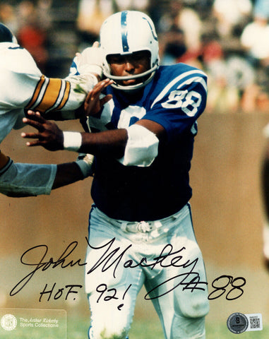 John Mackey Autographed Baltimore Colts 8x10 Photo HOF Beckett 47742