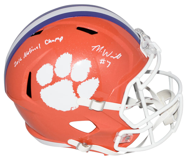 MIKE WILLIAMS AUTOGRAPHED CLEMSON TIGERS FULL SIZE SPEED HELMET BECKETT