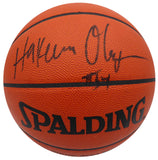 Hakeem Olajuwon Autographed Spalding Leather NBA Basketball Rockets JSA #AT76260