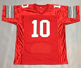 Troy Smith Signed Ohio State Buckeyes Career Highlight Stat Jersey (JSA COA)