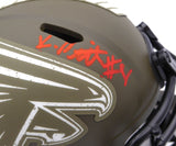 Kyle Pitts Autographed Falcons Salute to Service Mini Helmet Beckett 1W528564