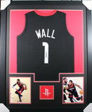 JOHN WALL (Rockets black TOWER) Signed Autographed Framed Jersey Beckett