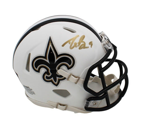 Drew Brees Signed New Orleans Saints Speed White Matte NFL Mini Helmet