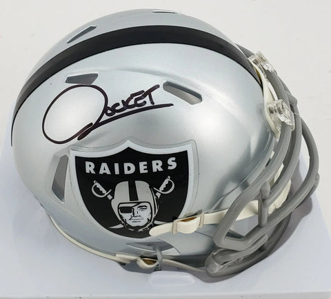 Raghib "Rocket" Ismail Signed Oakland Raiders Mini Helmet (Beckett)