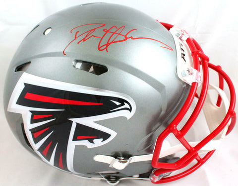 Deion Sanders Autographed Falcons F/S Flash Speed Authentic Helmet-BAW Hologram