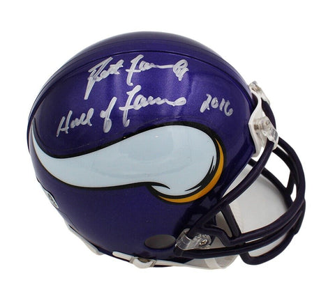 Brett Favre Signed Minnesota Vikings Mini Helmet w- Hall of Fame 2016- LE of 444